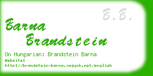 barna brandstein business card